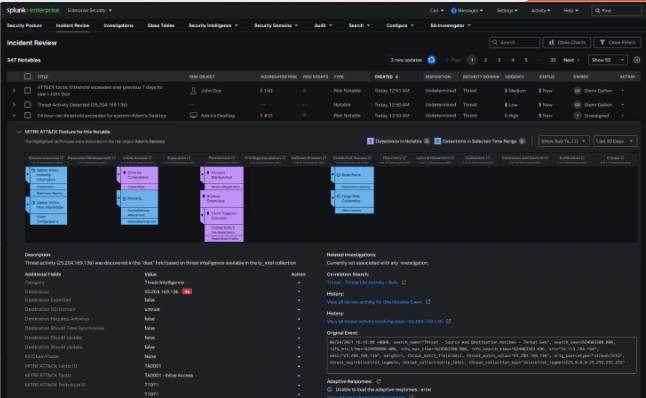 Advanced threat detection